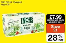 Booker Wholesale Inch's medium apple cider offer