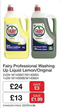 Makro Fairy Professional Washing Up Liquid offer
