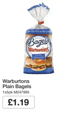Makro Warburtons plain bagels offer