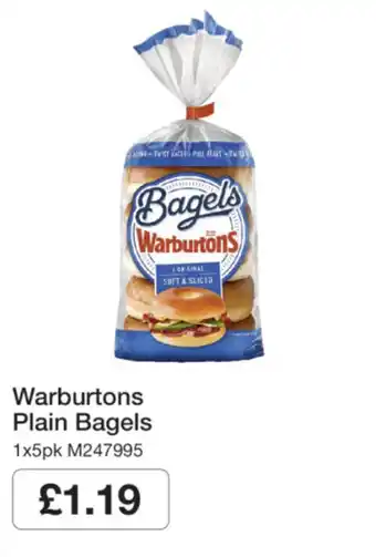 Warburtons plain bagels
