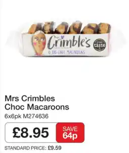 Makro Mrs Crimbles Choc Macaroons offer