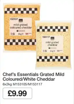 Makro Chef's Essentials Grated Mild Coloured/White Cheddar offer
