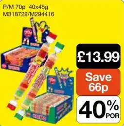 Makro P/M 70p 40x45g offer