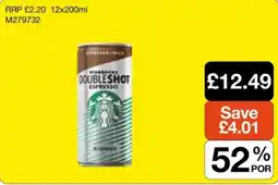 Makro Starbucks doubleshot espresso offer