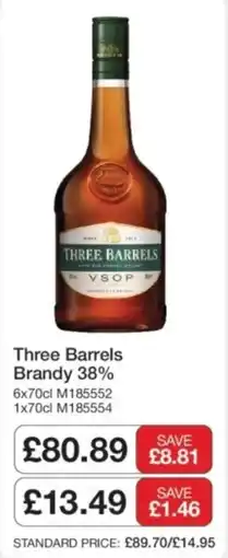 Makro Three Barrels Brandy offer