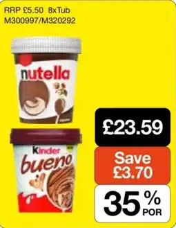 Makro Nutella Kinder bueno offer