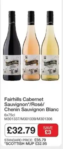 Makro Fairhills cabernet sauvignon/rosé/chenin sauvignon blanc offer