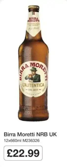 Makro Birra Moretti nrb uk offer