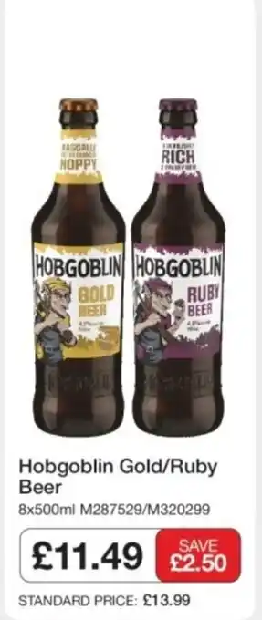 Makro Hobgoblin gold/ruby beer offer