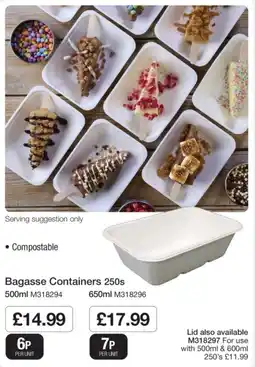 Makro Bagasse Containers 250s offer