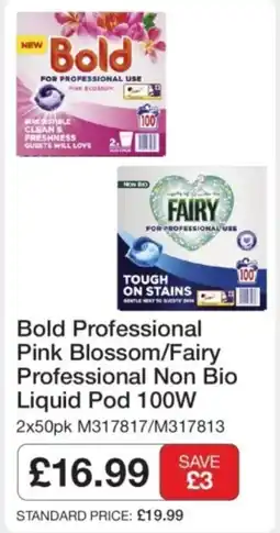Makro Bold Professional Pink Blossom/Fairy Professional Non Bio Liquid Pod offer