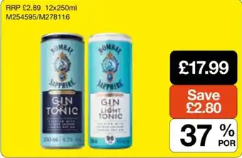 Makro Bombay sapphire gin tonic offer
