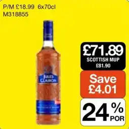 Makro Jules Claiborne Scottish Mup offer