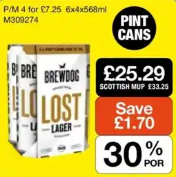 Makro Brewdog lost lager offer