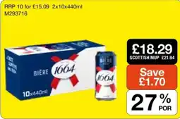 Makro 1664 biere offer