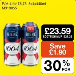 Makro 1664 biere offer