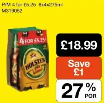 Makro Holsten Pils offer