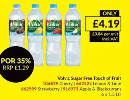Musgrave MarketPlace Volvic Sugar Free Touch of Fruit offer