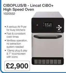 Makro CIBOPLUS/B - Lincat CiBO+ High Speed Oven offer