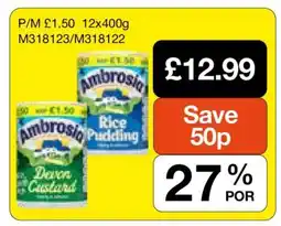 Makro Ambrosia Devon Custard & Rice Pudding offer