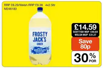 Makro Frosty Jack's Cider offer