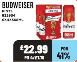 Bestway Budweiser pints offer