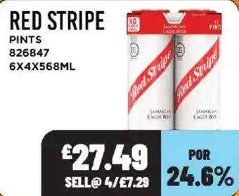 Bestway Red stripe pints offer