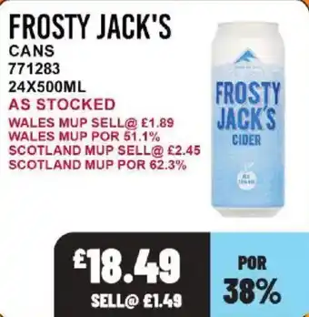 Bestway Frosty Jack's cider offer