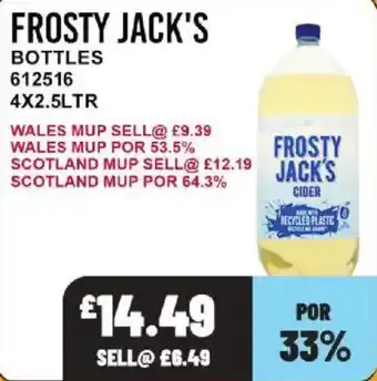 Bestway Frosty Jack's cider bottles offer