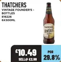 Bestway Thatchers vintage founder's bottles offer