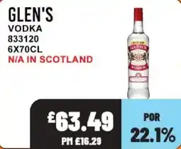 Bestway Glen's vodka offer