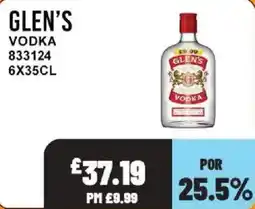 Bestway Glen's vodka offer