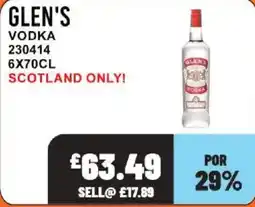 Bestway Glen's vodka offer