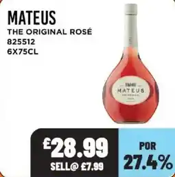 Bestway Mateus the original rosé offer