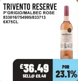 Bestway Trivento reserve p'grigio/malbec rose offer