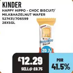 Bestway Kinder happy hippo biscuit offer