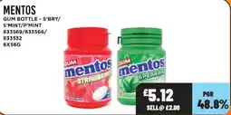 Bestway Mentos gum bottle offer