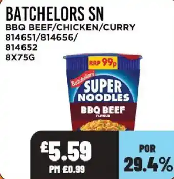 Bestway Batchelors super noodles bbq beef offer