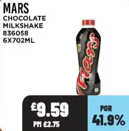 Bestway Mars chocolate milkshake offer