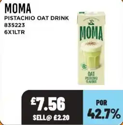 Bestway Moma pistachio oat drink offer