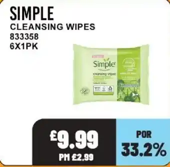 Bestway Simple cleansing wipes offer