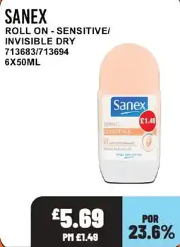 Bestway Sanex roll on - sensitive/invisible dry offer