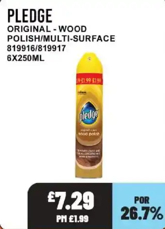 Bestway Pledge original wood polish/multi-surface offer