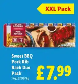 Lidl Sweet BBQ Pork Rib Rack Duo Pack offer