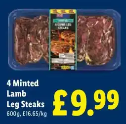 Lidl Minted Lamb Leg Steaks offer