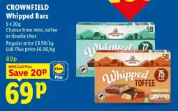 Lidl Crownfield whipped bars offer