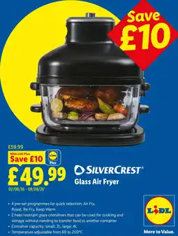 Lidl Silvercrest Glass Air Fryer offer
