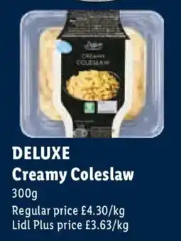 Lidl Deluxe creamy coleslaw offer