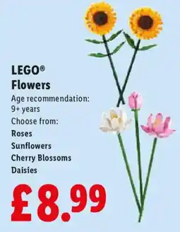 Lidl Lego flowers offer