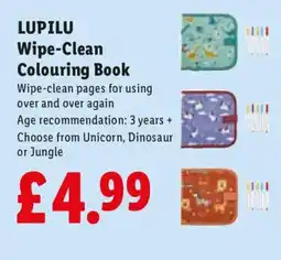 Lidl Lupilu wipe-clean colouring book offer